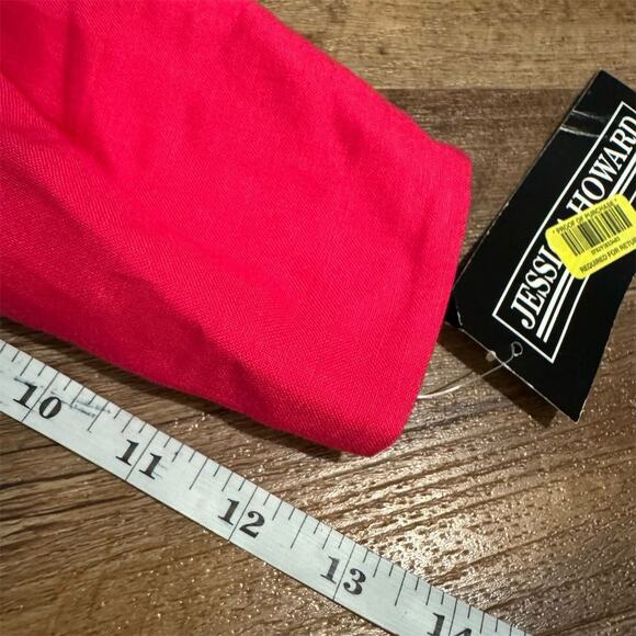 NWT VTG Jessica Howard Hot Pink Linen Blend Blazer Jacket 8 Embroidered Wedding - Picture 11 of 11